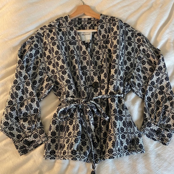 Madewell Geometric Jacquard Tie-Waist Jacket - Picture 8 of 8